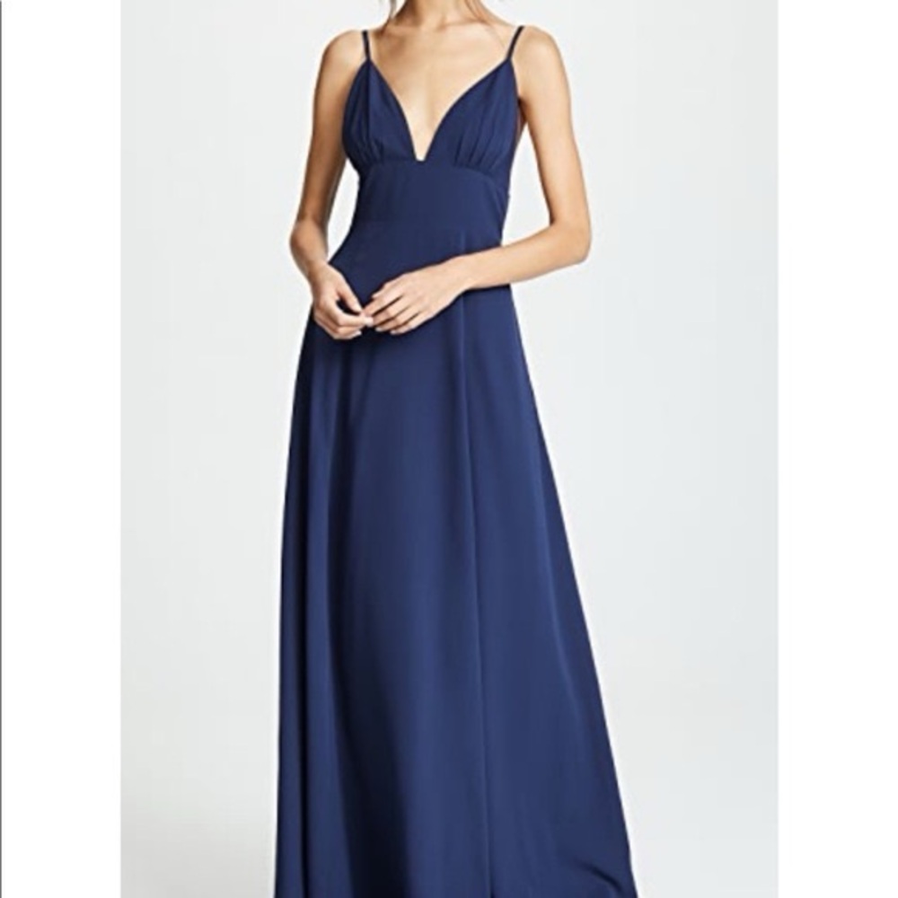 Casa Estrella Navy Taylor Floor Length Dress